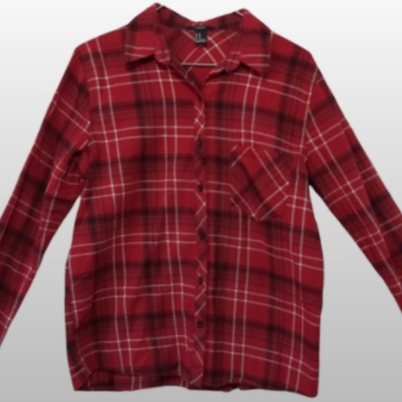 Forever 21 Red Plaid Shirt - Picture 13 of 13